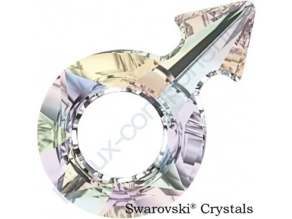 SWAROVSKI CRYSTALS přívěsek - symbol muže, crystal AB F, 18x11,5mm