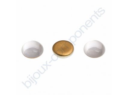 Kabošon kulatý, cca 12mm, krystalový