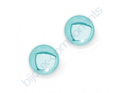 Kabošon kulatý, cca 3mm, aqua