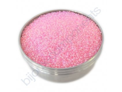 PRECIOSA rokajl - krystal s pokovem/sv.růžový průtah, 10/0 cca 2,3mm