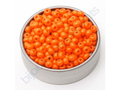 PRECIOSA rokajl - sytá oranžová , 6/0 cca 4mm