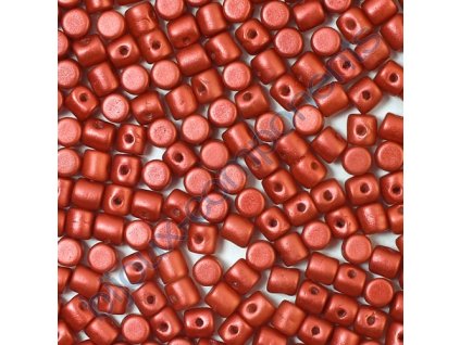 Minos par Puca, Red Metallic Mat, 3x2,5mm, 36ks