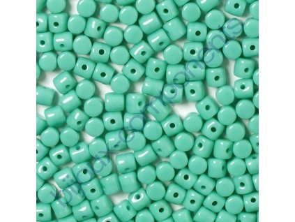 Minos par Puca, Opaque Green Turquoise, 3x2,5mm, 36ks