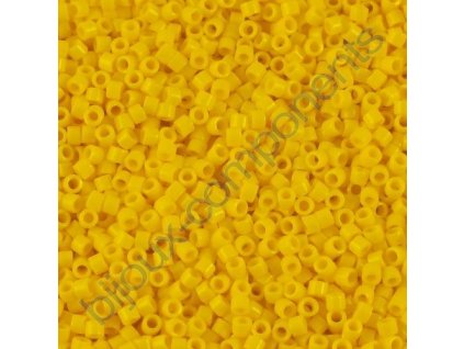 Miyuki Delica, Opaque Dark Yellow, vel.1,6 mm, průtah 0,8 mm