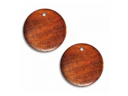 Dřevěné perle - plochý disk, cca 25mm