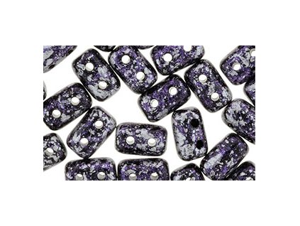 Matubo Rulla - dvoudírkový skleněný váleček, Tweedy Violet, 3x5 mm, 10 g