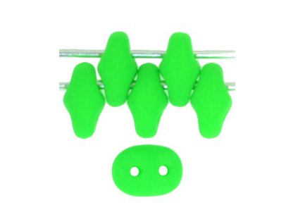 Matubo Superduo, neon green, 2,5x5 mm, průtah 0,8 mm, 5 g