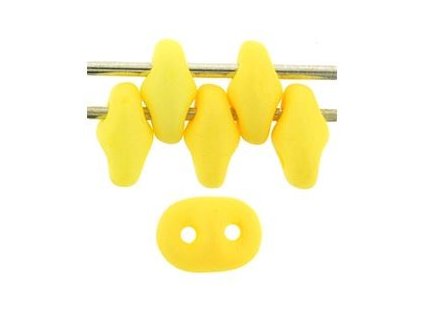 Matubo Superduo, neon silk yellow, 2,5x5 mm, průtah 0,8 mm, 5 g