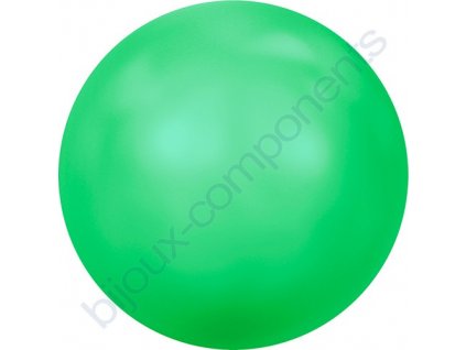 SWAROVSKI CRYSTALS voskované půldírové perle, neonově zelené, 8mm