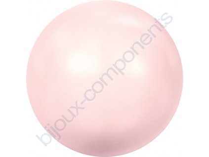 SWAROVSKI CRYSTALS voskované půldírové perle, rosaline, 8mm