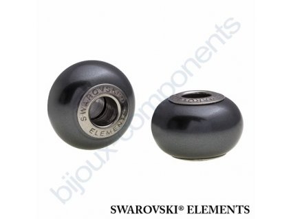 SWAROVSKI ELEMENTS BeCharmed Pearl - crystal black pearl steel, 14mm