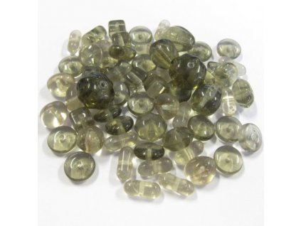 skleněné korálky - ramš, mix velikostí (mix black diamond )