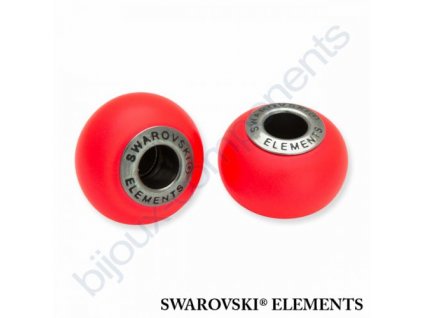 SWAROVSKI ELEMENTS BeCharmed Pearl - crystal neon red pearl steel, 14mm