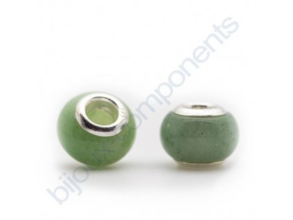 Velkodírové polodrahokamové korálky - Aventurine, cca 12mm