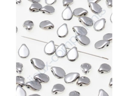 Mačkaná perle PRECIOSA Pip™ - stříbrná