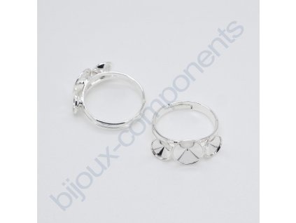 Prsten nastavitelný s kotlíkem na rivoli 1122 1x8mm, 2x6mm, min. vnitřní průměr cca 17mm