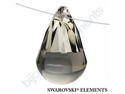 SWAROVSKI ELEMENTS přívěsek - Cabochette, black diamond, 13mm