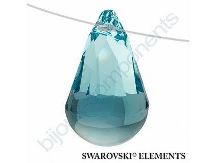 SWAROVSKI ELEMENTS přívěsek - Cabochette, light turquoise, 13mm