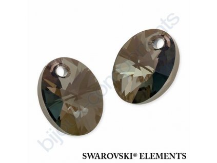 SWAROVSKI ELEMENTS přívěsek - XILION ovál, crystal iridescent green, 12mm
