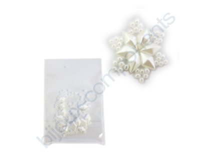 Set s korálky DiamonDuo - sněhová vločka, cca 20x20mm