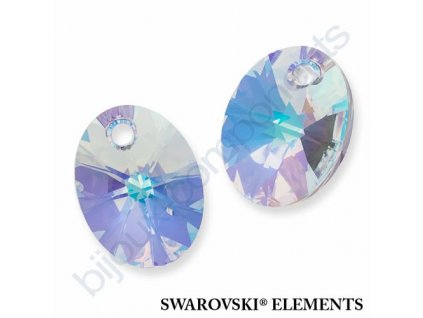 SWAROVSKI ELEMENTS přívěsek - XILION ovál, crystal AB, 10mm