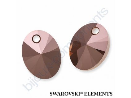 SWAROVSKI ELEMENTS přívěsek - XILION ovál, crystal rose gold, 10mm