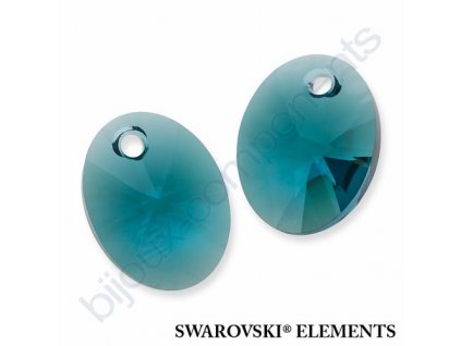 SWAROVSKI ELEMENTS přívěsek - XILION ovál, indicolite, 10mm