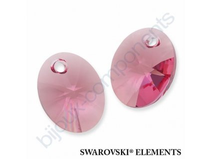 SWAROVSKI ELEMENTS přívěsek - XILION ovál, rose, 10mm
