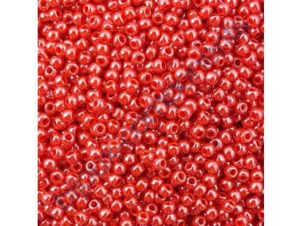 TOHO rokajl, Opaque Lustered Cherry, vel.2,2 mm, průtah 0,8 mm