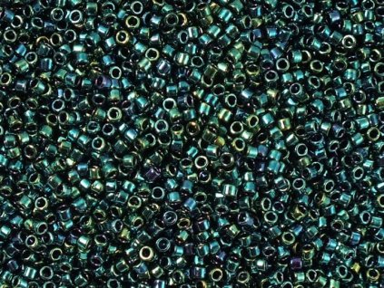 TOHO Treasure, Higher Metallic June Bug, vel.1,8 mm, průtah 0,9 mm, 5 g (cca 500 ks)