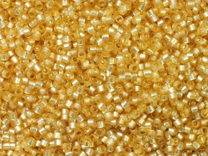 TOHO Treasure, Silver Lined Milky Lt.Topaz, vel.1,8 mm, průtah 0,9 mm, 5 g (cca 500 ks)