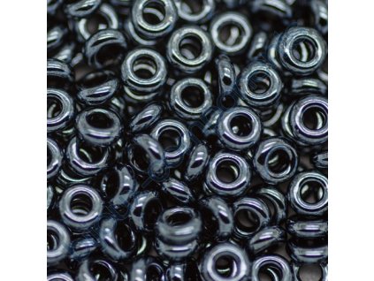 TOHO rokajl, demi round, Metallic Hematite,vel.3 mm, průtah 1,15 mm
