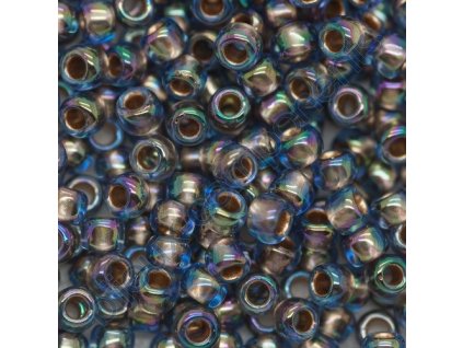 TOHO rokajl, Gold Lined Rainbow Lt.Sapphire, vel.3,1 mm, průtah 1,3 mm