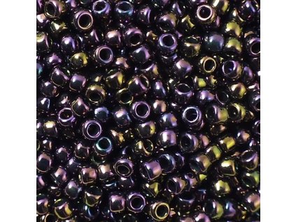TOHO rokajl, Metallic Iris Purple, vel.3,1 mm, průtah 1,3 mm