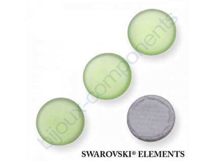 Kameny Swarovski - nažehlovací (s vrstvou lepidla), peridot frosted, SS16