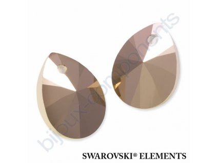 SWAROVSKI ELEMENTS přívěsek - XILION hruška (mini), crystal rose gold 2x, 10mm