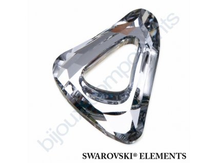 Swarovski Crystals tvarovka - Organic Cosmic trojúhelník, crystal CAL, 14mm