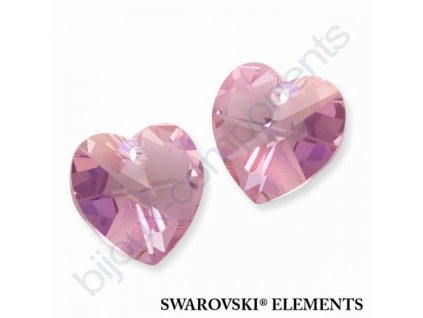 SWAROVSKI ELEMENTS přívěsek - srdce, light amethyst AB, 10,3x10mm