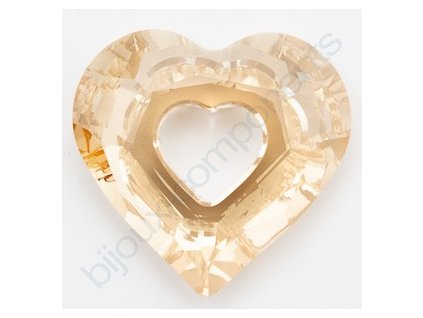 SWAROVSKI ELEMENTS přívěsek - Miss U Heart, crystal golden shadow, 17mm