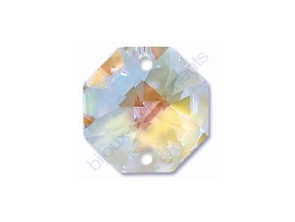 Oktagon Swarovski, 14mm, crystal blue AB