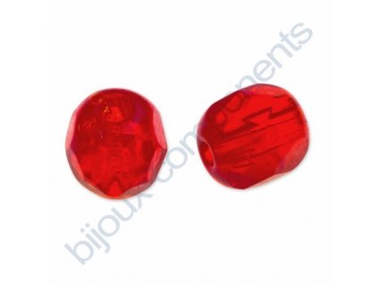 Ohňové korálky barvené, cca 5mm/ červené