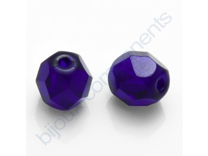 Ohňové korálky barvené, cca 6mm/ modro-fialové
