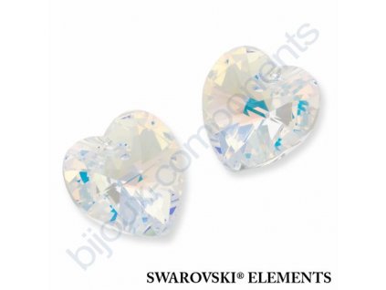 SWAROVSKI ELEMENTS přívěsek - XILION srdce, crystal AB, 18x17,5mm