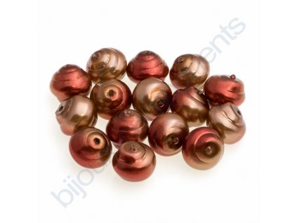 Skleněné voskované perle, cca 7x8mm