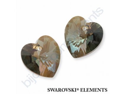 SWAROVSKI ELEMENTS přívěsek - XILION srdce, crystal bronze shade, 10,3x10mm