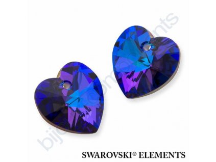 SWAROVSKI CRYSTALS přívěsek - XILION srdce, crystal helio, 10,3x10mm