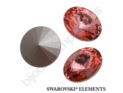 SWAROVSKI ELEMENTS kameny - Rivoli Chaton, rose peach, 16mm