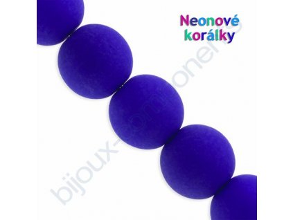 Neonové korálky s UV efektem, kuličky, modro-fialové