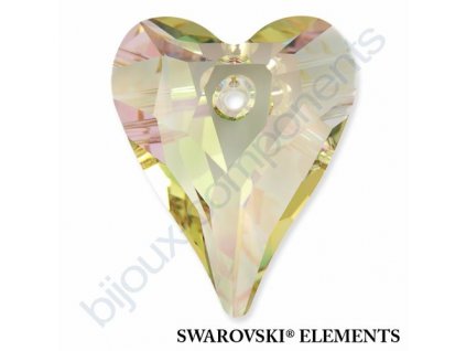 SWAROVSKI ELEMENTS přívěsek - Wild Heart, crystal lumin green, 12mm
