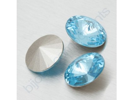 SWAROVSKI ELEMENTS kameny - Rivoli Chaton, aquamarine, 18mm